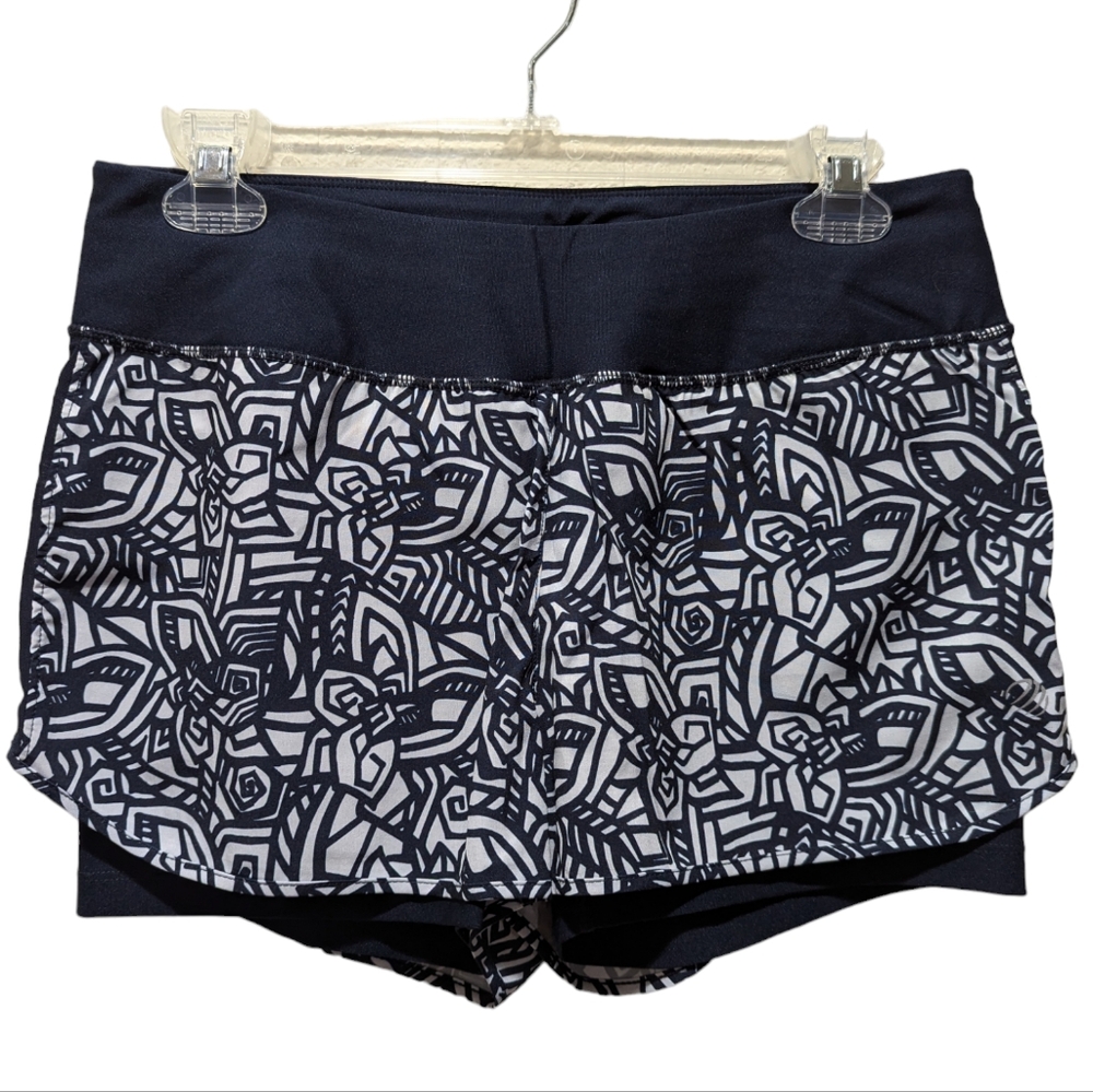 MPG Sport Running Shorts 2-in-1 Navy Blue White Small